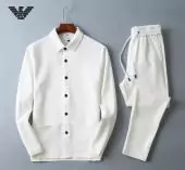 agasalho armani jogging homme sport high quality thin pants set blanc